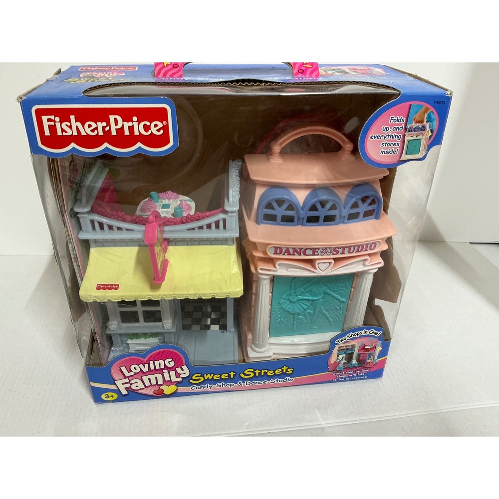 Fisher-Price Y2K Loving Family Sweet Streets Candy Shop Dance Studio Playset